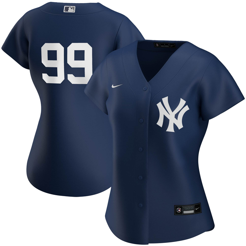 2020 MLB Women New York Yankees 99 Aaron Judge Nike Navy 2020 Spring Training Home Replica Player Jersey 1